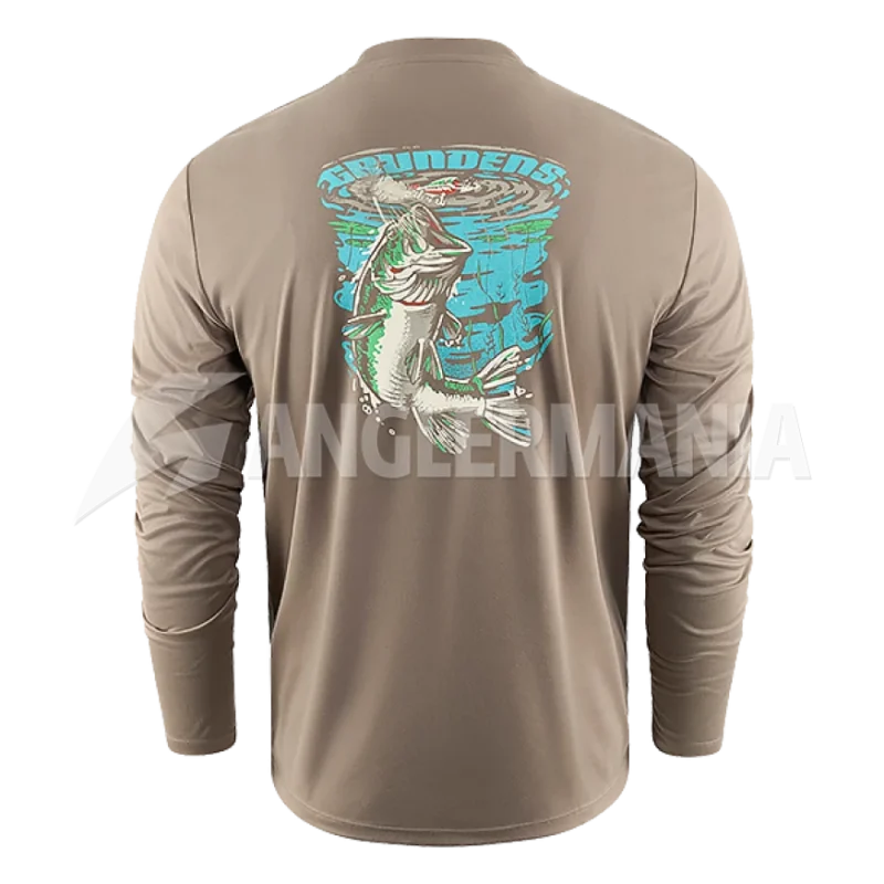 Grundens Bass Popper LS Tech Tee Otter